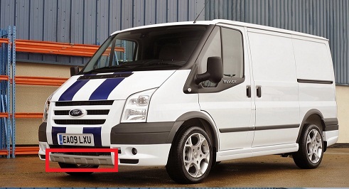 Front bumper center  lip transit